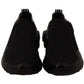 Chic Black Sorrento Elastic Logo Sneakers