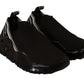 Chic Black Sorrento Elastic Logo Sneakers