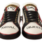 Elegant Multicolor Leather Low Top Sneakers