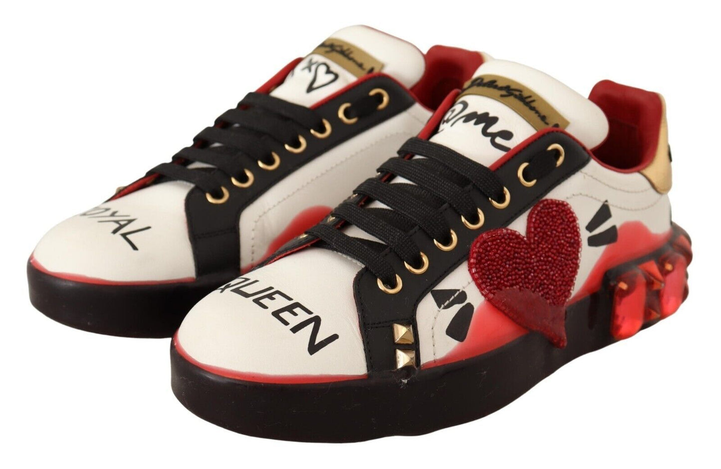 Elegant Multicolor Leather Low Top Sneakers