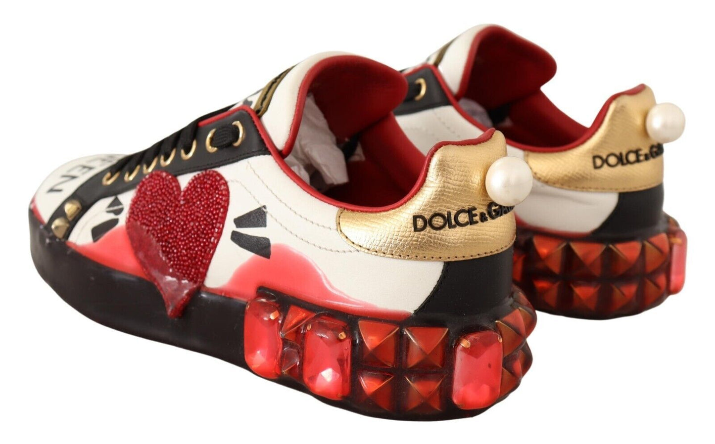 Elegant Multicolor Leather Low Top Sneakers