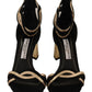 Elegant Suede Leather Heeled Sandals
