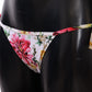 Chic Floral Print Bikini Bottom with Drawstrings