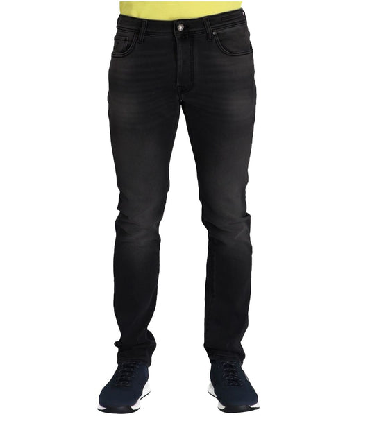 Black Cotton Men Jeans