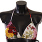 Chic Floral Print Bikini Top