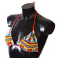 Multicolor Carretto Print Bikini Top