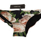 Elegant Rose Print Bikini Bottom