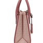 Mirella Small Powder Blush PVC Top Zip Shopper Tote Crossbody Bag