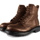 Elegant Men's Calfskin Ankle Boots With Side Zip
