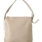 Chic Off White Leather Shoulder Bag
