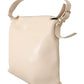 Chic Off White Leather Shoulder Bag