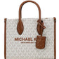 Mirella Small Vanilla PVC Top Zip Shopper Tote Crossbody Handbag