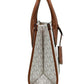 Mirella Small Vanilla PVC Top Zip Shopper Tote Crossbody Handbag