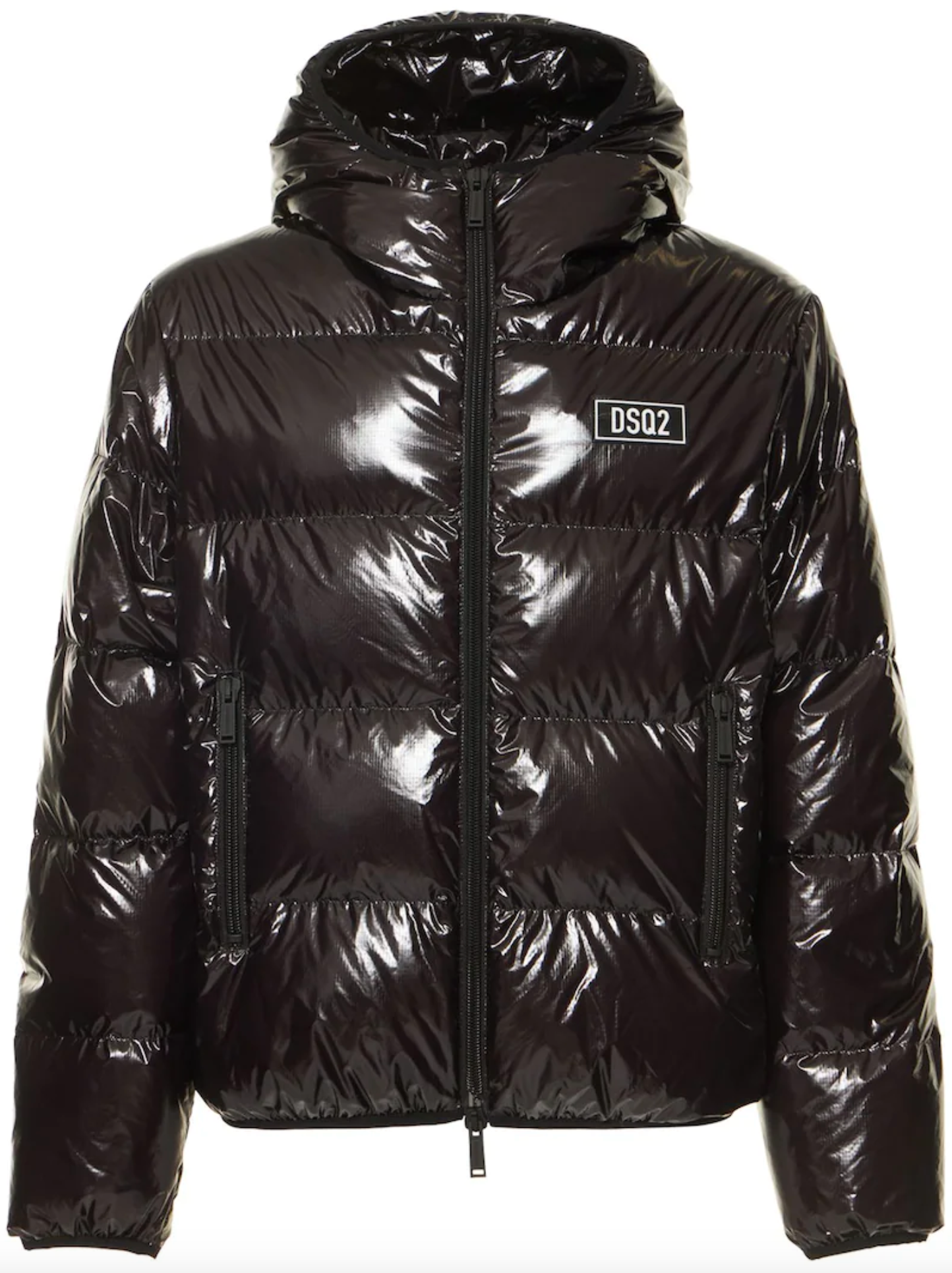 Black Nylon Men Bomber Jacket