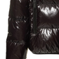 Black Nylon Men Bomber Jacket