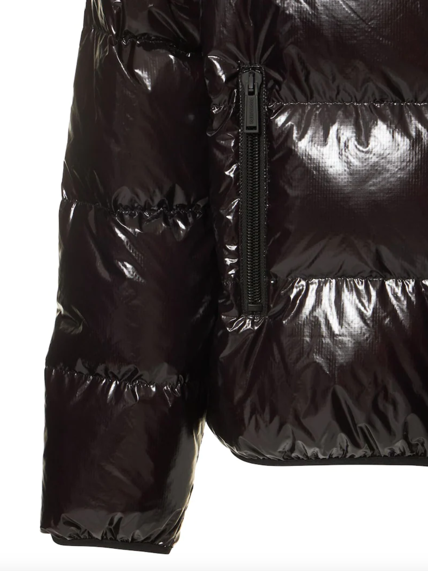 Black Nylon Men Bomber Jacket