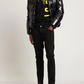 Black Nylon Men Bomber Jacket