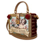 Opulent Gold and Bordeaux Box Shoulder Bag
