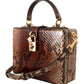 Exotic Python Leather Shoulder Box Bag