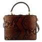 Exotic Python Leather Shoulder Box Bag