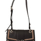 Elegant Black Leather Amore Shoulder Bag