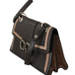 Elegant Black Leather Amore Shoulder Bag