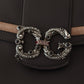 Elegant Black Leather Amore Shoulder Bag