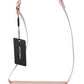 Chic Pink Leather Evening Crossbody Bag