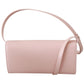 Chic Pink Leather Evening Crossbody Bag