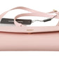 Chic Pink Leather Evening Crossbody Bag