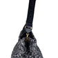 Elegant Black Wool Tote with Leather Accents