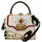Multicolor Elegance Shoulder Bag with Gold Details