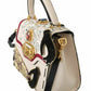 Multicolor Elegance Shoulder Bag with Gold Details