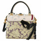 Multicolor Elegance Shoulder Bag with Gold Details