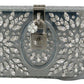 Elegant Silver Crystal Stud Box Bag