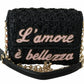 Chic Black MILLENNIALS Embroidered Purse