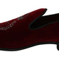 Elegant Bordeaux Velvet Loafers