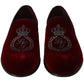 Elegant Bordeaux Velvet Loafers