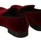 Elegant Bordeaux Velvet Loafers