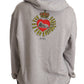 Elegant Gray Sacred Heart Hoodie