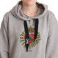 Elegant Gray Sacred Heart Hoodie