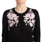 Elegant Floral Embroidery Cashmere Sweater