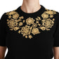 Elegant Black Cashmere Sweater Top