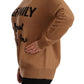 Chic Beige Cashmere Crewneck Sweater with #dgfamily Motive