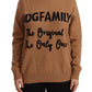 Chic Beige Cashmere Crewneck Sweater with #dgfamily Motive