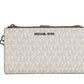 Jet Set Travel Bright White PVC Large Double Zip Wristlet Wallet