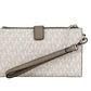 Jet Set Travel Bright White PVC Large Double Zip Wristlet Wallet