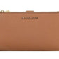 Jet Set Travel Luggage Leather Large Double Zip Wristlet Wallet