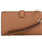 Jet Set Travel Luggage Leather Large Double Zip Wristlet Wallet
