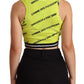 Chic Sleeveless Cropped Top in Vibrant Yellow